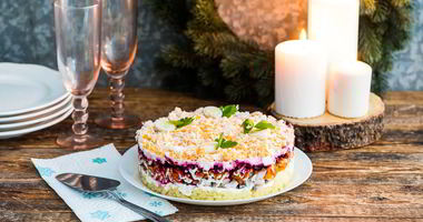 Рецепт Селедки под шубой с яблоком