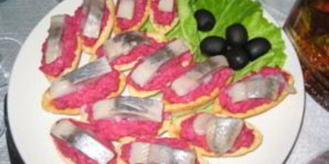 Рецепт селедки под шубой в тарталетках