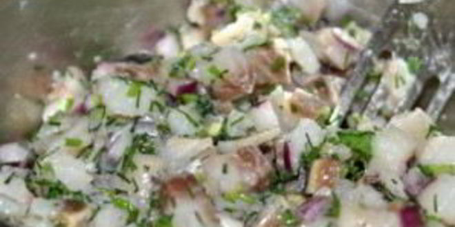 Рецепт селедки под шубой в виде клубники