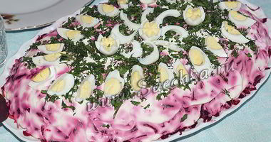 Рецепт Слоёв салата Селедка под шубой