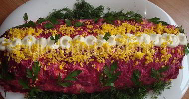 Рецепт Закуски Селедка под шубой