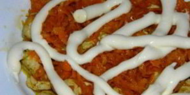 Рецепт салата подсолнух с грибами