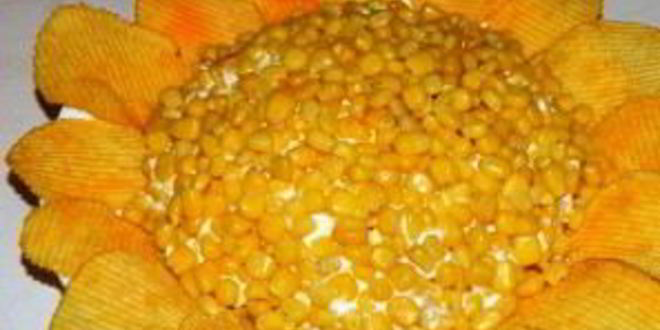 Рецепт салата подсолнух с грибами