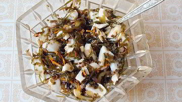 Рецепт Салата с кальмарами