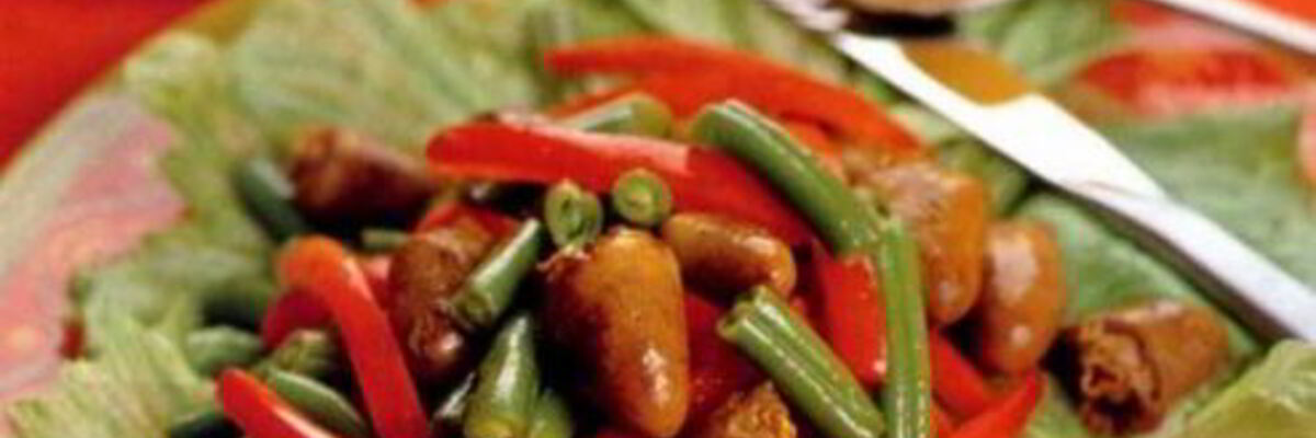 Рецепт Салата с куриными сердечками