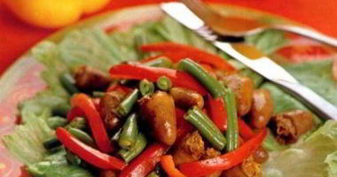 Рецепт Салата с куриными сердечками