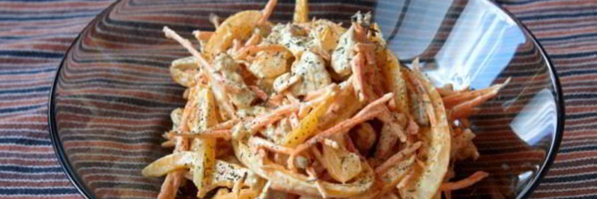 Рецепт Салата с курицей и орехами