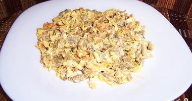 Рецепт Салата с печенью и фасолью