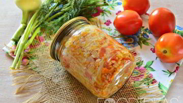 Рецепт Салата с рисом и овощами на зиму