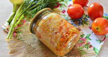 Рецепт Салата с рисом и овощами на зиму