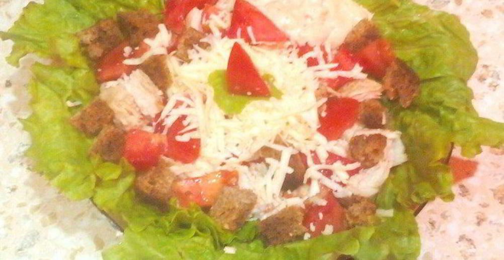 Рецепт русский летний салат в стиле цезарь