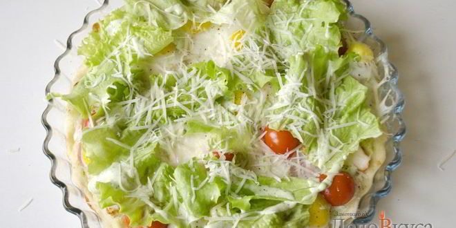 Рецепт пиццы цезарь