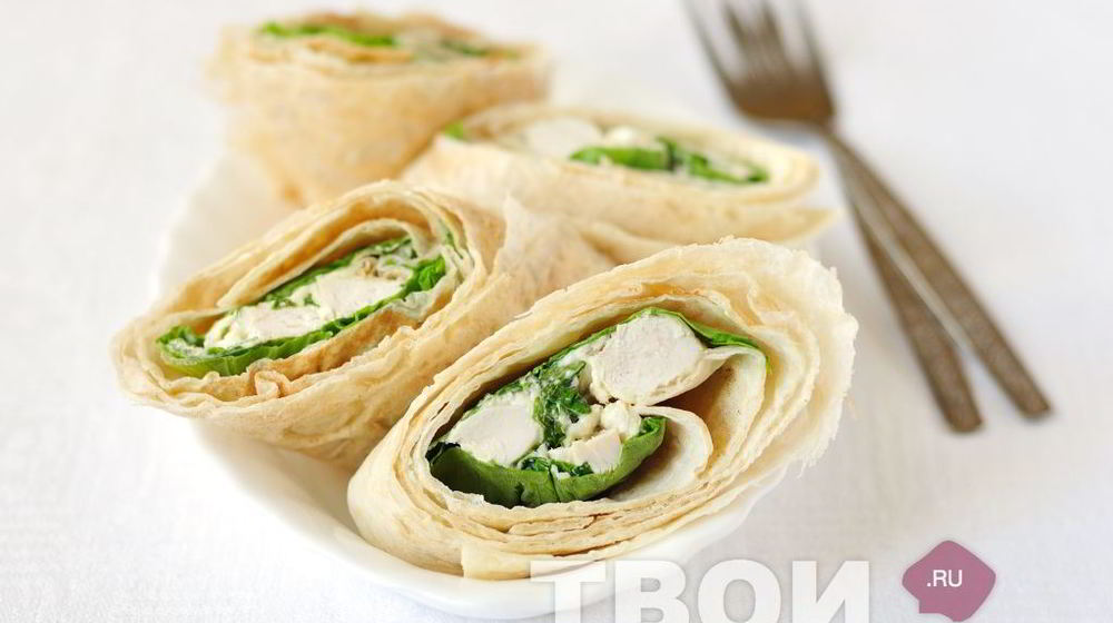 Как приготовить роллы из лаваша цезарь