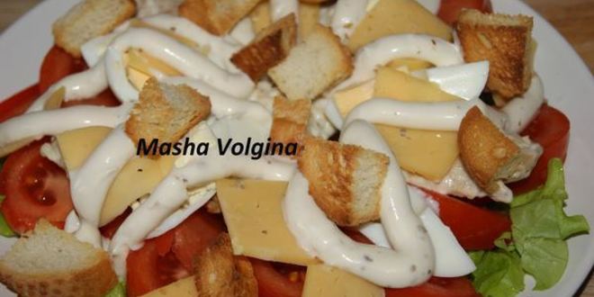 Рецепт салата цезарь премиум