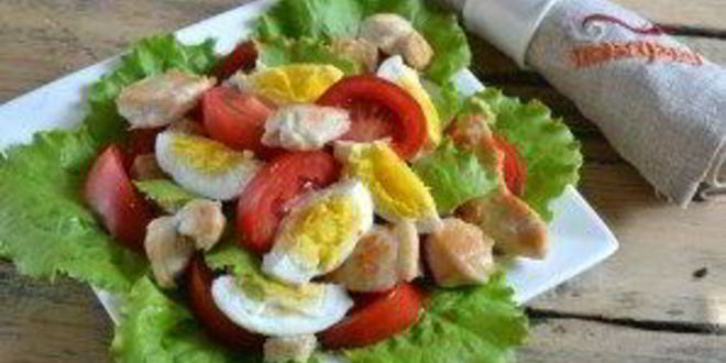 Рецепт салата цезарь с курицей и сухариками