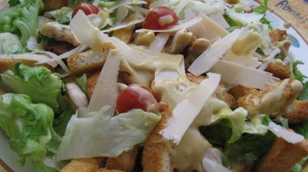 Как приготовить салат цезарь с языком