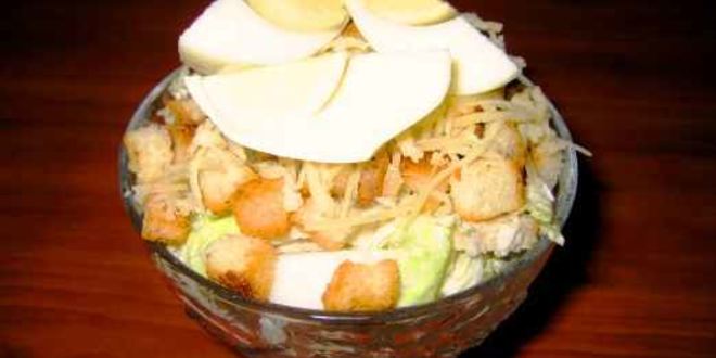 Рецепт салата цезарь