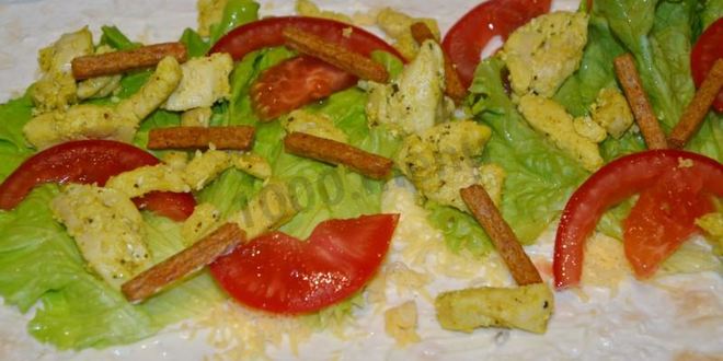 Рецепт цезаря ролл с курицей без майонеза