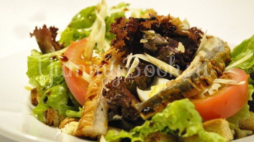 Как приготовить цезаря с угрем и соусом бальзамик карамель