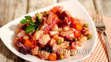 Рецепт салатов с фасолью