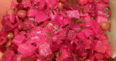 Рецепт Винегрета из запеченных овощей с квашеной капустой