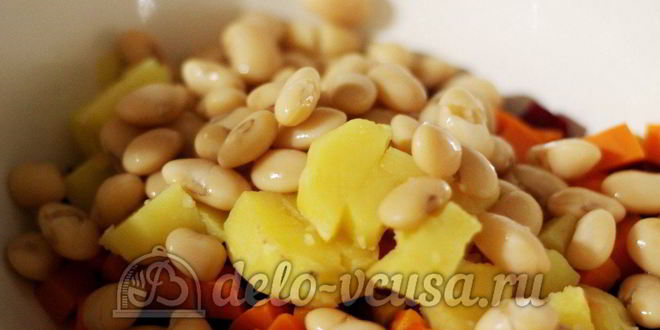 Рецепт винегрета с фасолью