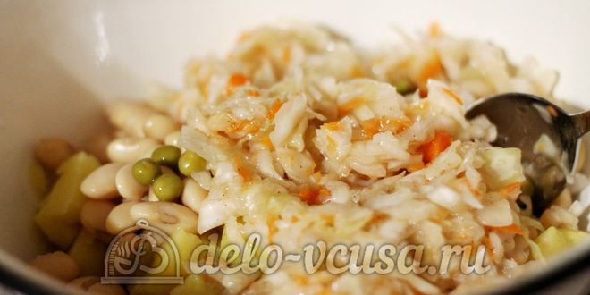 Рецепт винегрета с фасолью