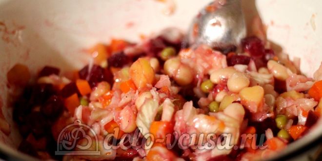Рецепт винегрета с фасолью