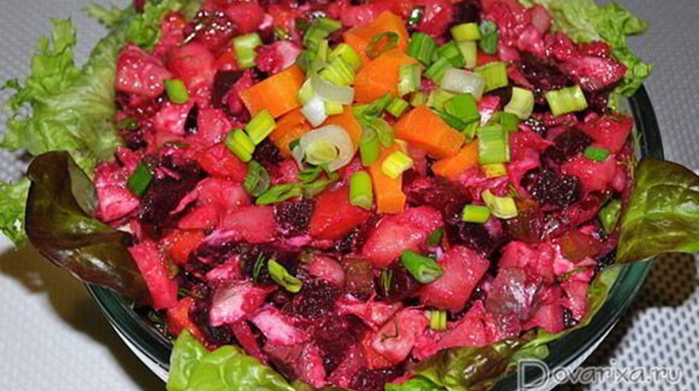 Как приготовить винегрет с отварной рыбой