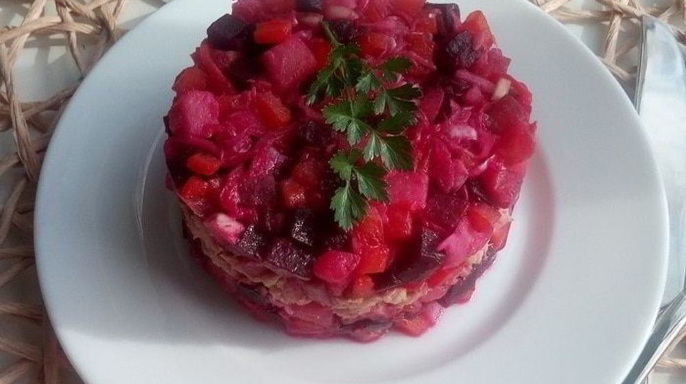 Как приготовить винегрет с тунцом