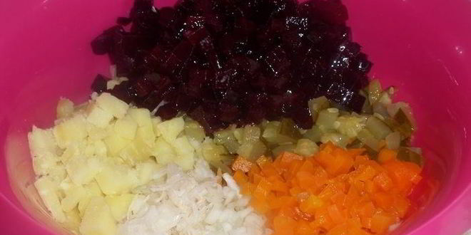 Рецепт винегрета с тунцом