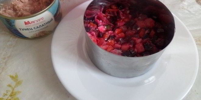 Рецепт винегрета с тунцом