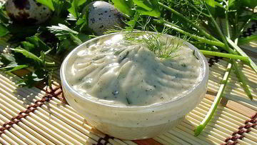 Рецепт Майонеза на перепелиных яйцах с зеленью