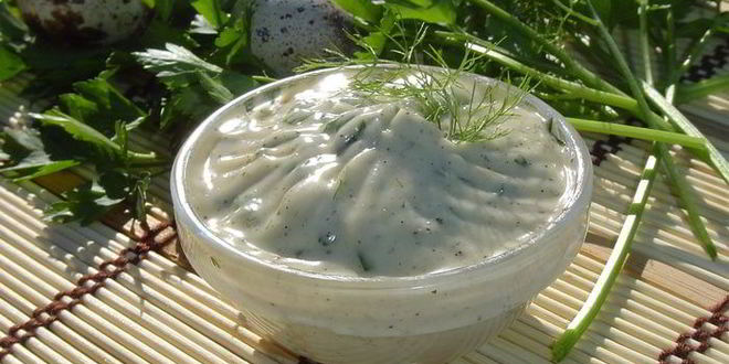 Рецепт майонеза на перепелиных яйцах с зеленью