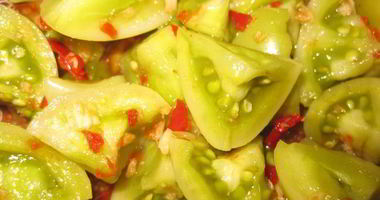 Рецепт Маринованных зеленых помидоров в кисло-сладком, остром маринаде Закусон