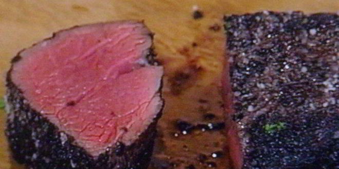 Рецепт филе говядины со спаржевым песто под соусом b arnaise