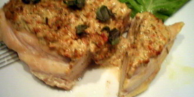 Рецепт куриного филе с соусом песто