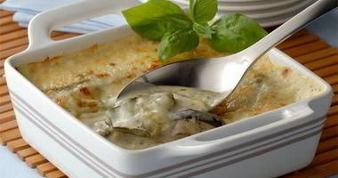 Рецепт Лазаний из кабачков и баклажан с соусом песто