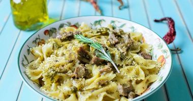 Рецепт Пасты с соусом песто и курицей