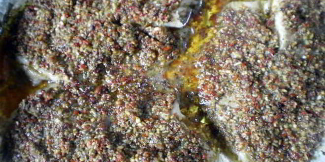 Рецепт рыбы запеченной с соусом песто