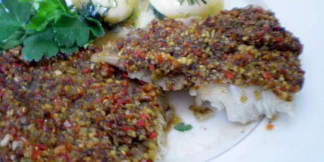 Рецепт рыбы запеченной с соусом песто