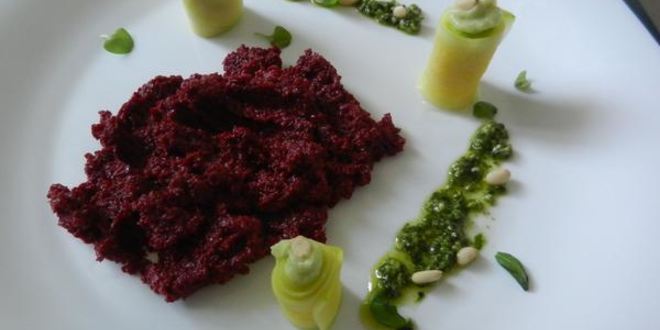 Рецепт сибаса, запеченого с соусом песто