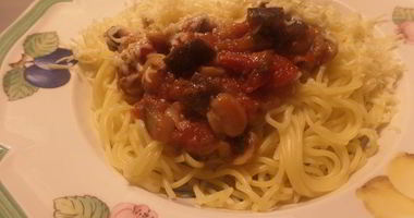 Рецепт Соуса с баклажанами и грибами