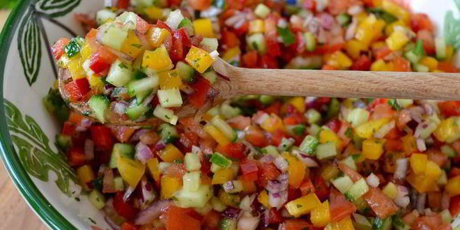 Рецепт израильского салата сальса