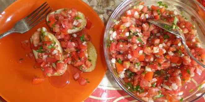 Рецепт рыбы запеченной, картошечки и соус сальса