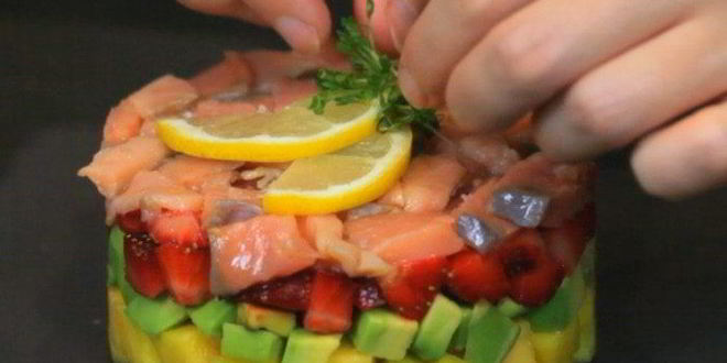 Рецепт летнего тартара с лососем