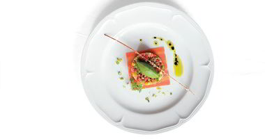 Рецепт Овощного тартара с зеленым сорбетом