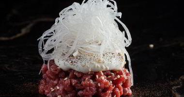 Рецепт Тартара из говядины с таледжио и дайконом