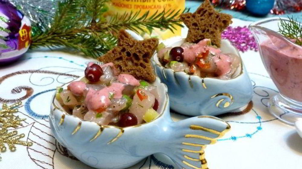 Как приготовить тартар из муксуна с брусничным соусом