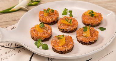 Рецепт Тартара из семги с апельсином